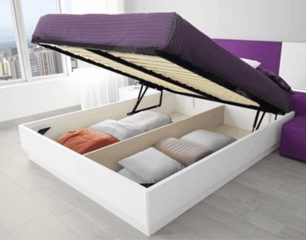 Cama Italia con almacenamiento oculto