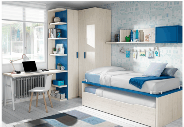Cama doble con Almacenamiento oculto Mod: Doba